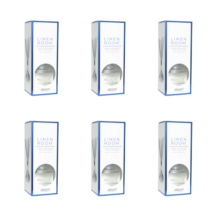 Airpure Linen Room Home Fragrance Reed Diffuser 100 ml - Pack of 6