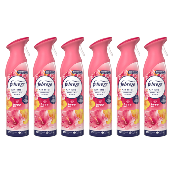 Febreze Lenor Sparkling Bloom air freshener spray 185ml spring floral fragrance
