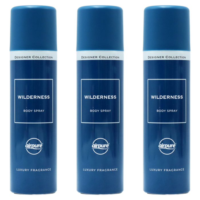 Airpure Designer Collection Wilderness Body Spray 100ml - Pack of 3