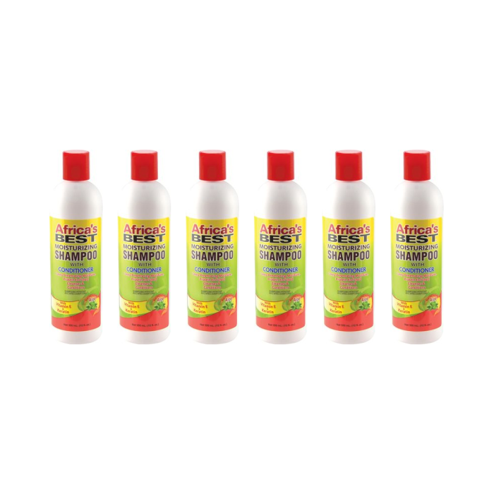 Africa’s Best Moisturizing Shampoo with Conditioner 12 Oz - Pack of 6