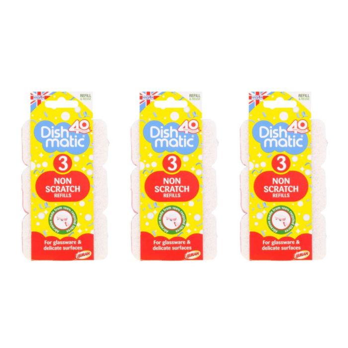 Dishmatic Non Scratch Refills 3 PK - Pack of 3