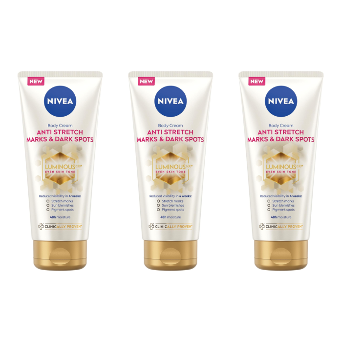 Nivea Anti-Stretch Marks & Dark Spots Body Cream 200ML - Pack of 3