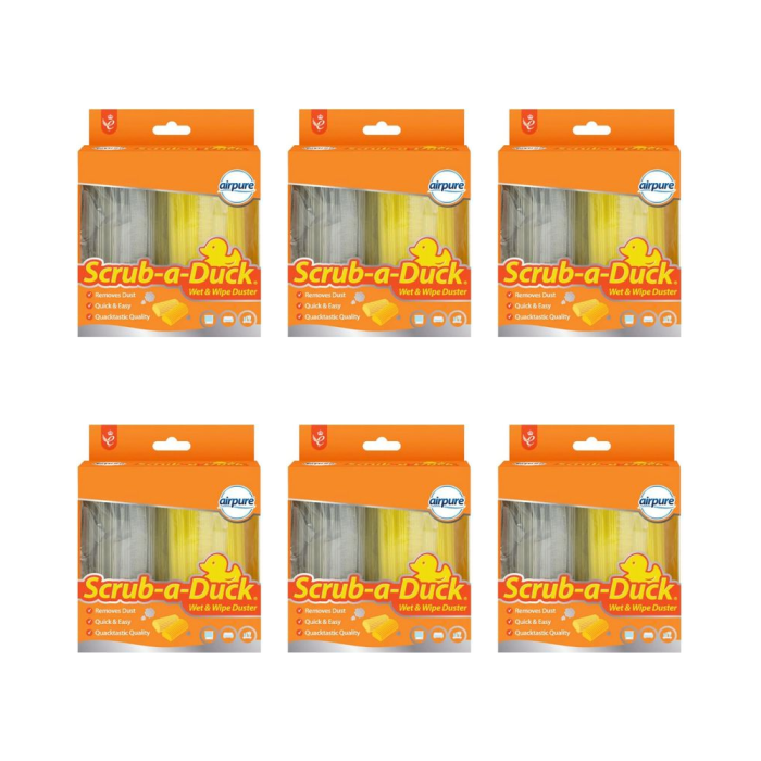 Airpure Scrub-a-Duck Wet and Wipe Duster 2 Pack - Pack of 6