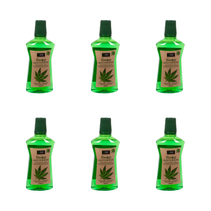 Xpel Oral Care Hemp Fresh Breath Mouthwash 500ml - Pack of 6