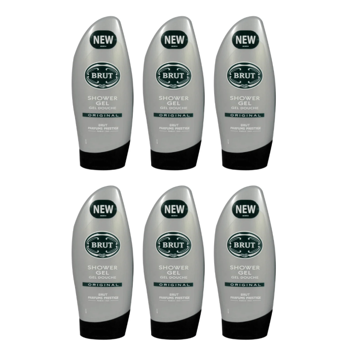 Brut Shower Gel Original Perfume Prestige Body Wash for Men 250 ml - Pack of 6