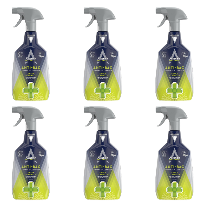Astonish Specialist Antibacterial Surface Cleanser Spray 750ml - Pack of 6