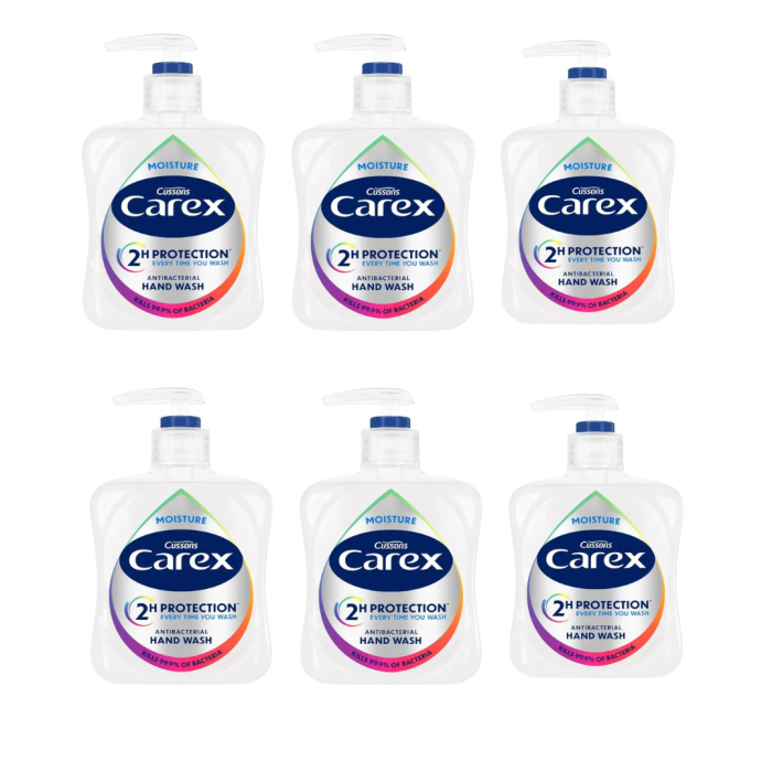 Carex Moisture Plus Antibacterial Handwash 250ml x 6