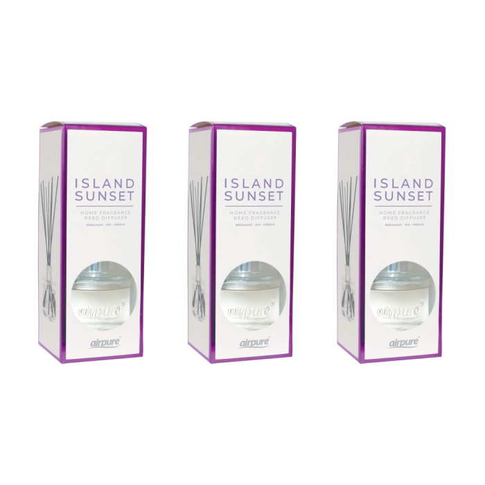 Airpure Island Sunset Home Fragrance Reed Diffuser 100 ml - Pack of 3