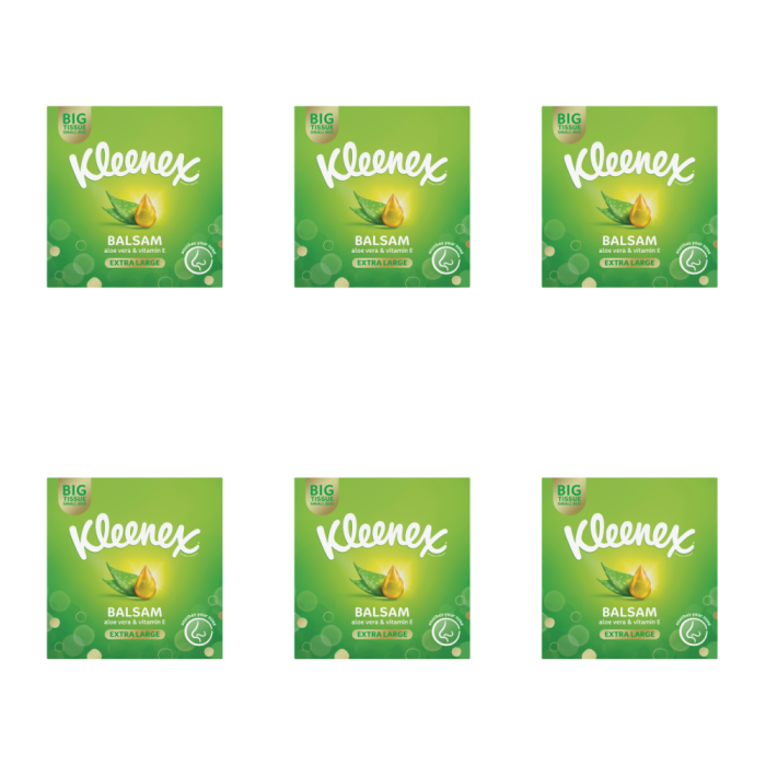 Kleenex Balsam XL Compact Tissues 40 Tissues - Pack of 6