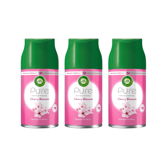 Air Wick Pure Air Freshener Cherry Blossom Freshmatic Refill 250ML - Pack of 3
