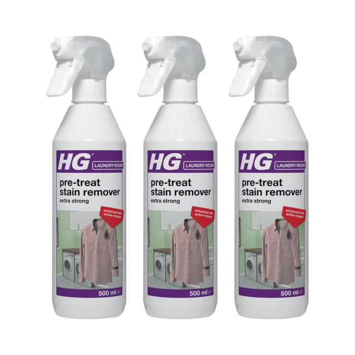 HG Extra Strong Stain Remover Laundry PreTreatment 500ml - Pack of 3
