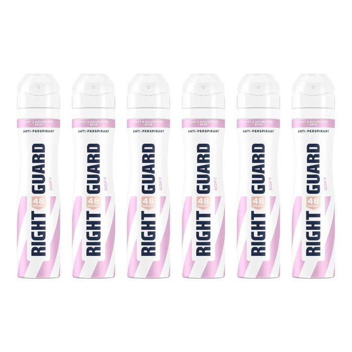 Right Guard Women's Deodorant Soft Anti-Perspirant 250 ML - Pack of 6