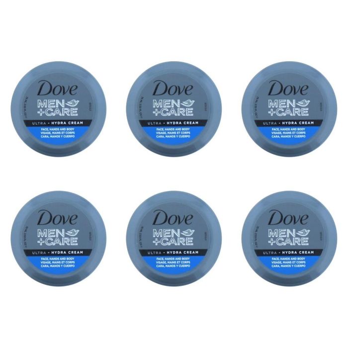 Dove Men+Care Ultra Hydra Cream for Face, Hand And Body 75 ML - Pack of 6