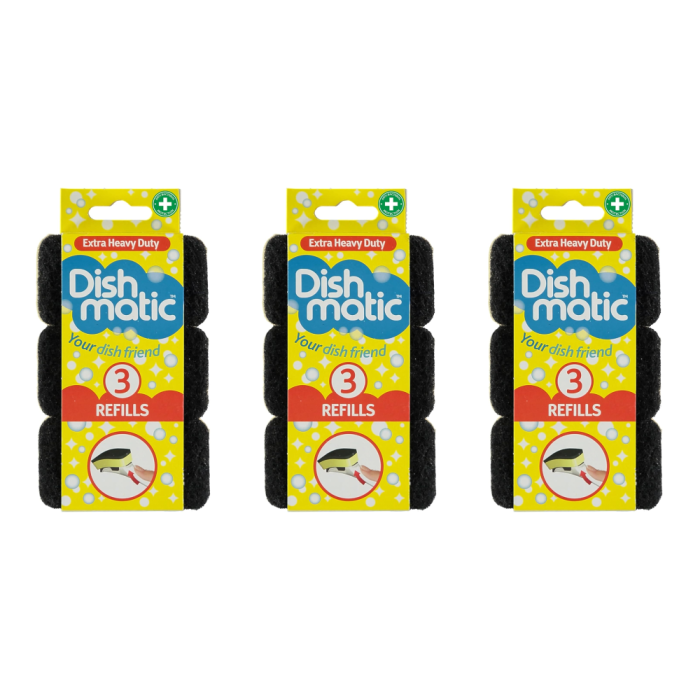 Dishmatic Extra Heavy Duty Refills 3 Pieces - Pack of 3
