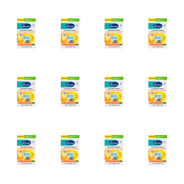 Dr. Beckmann Summer lemon Floor & Multi‑Surface Cleaning 20 Sheets - Pack of 12