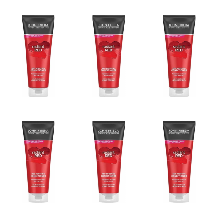John Frieda Radiant Red Boosting Conditioner 250 ml - Pack of 6