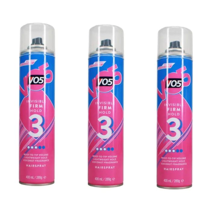 VO5 Invisible Firm Hold Hairspray 400 ML - Pack of 3