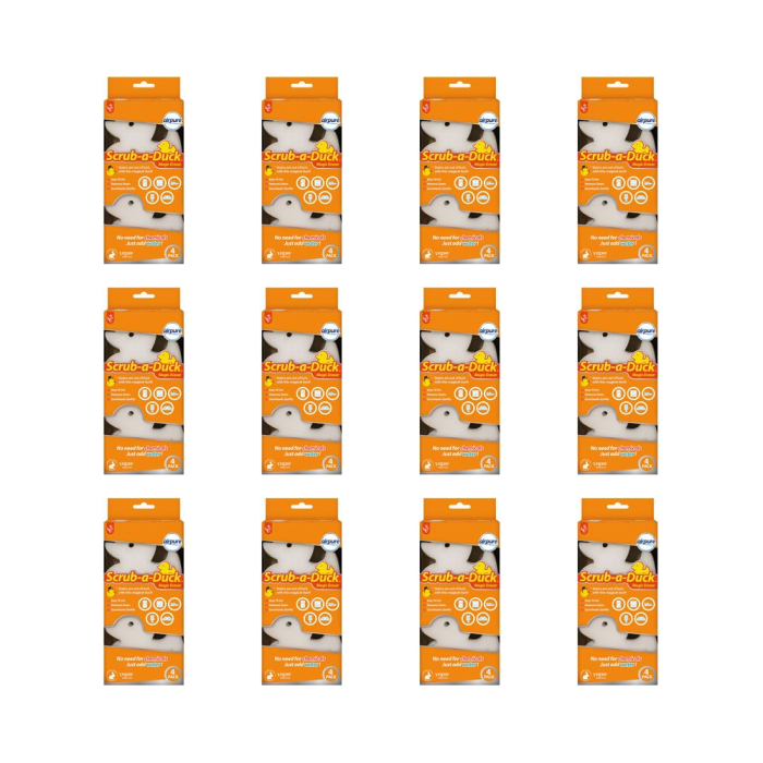Airpure Scrub-a-Duck Magic Eraser Sponge 4 PK - Pack of 12
