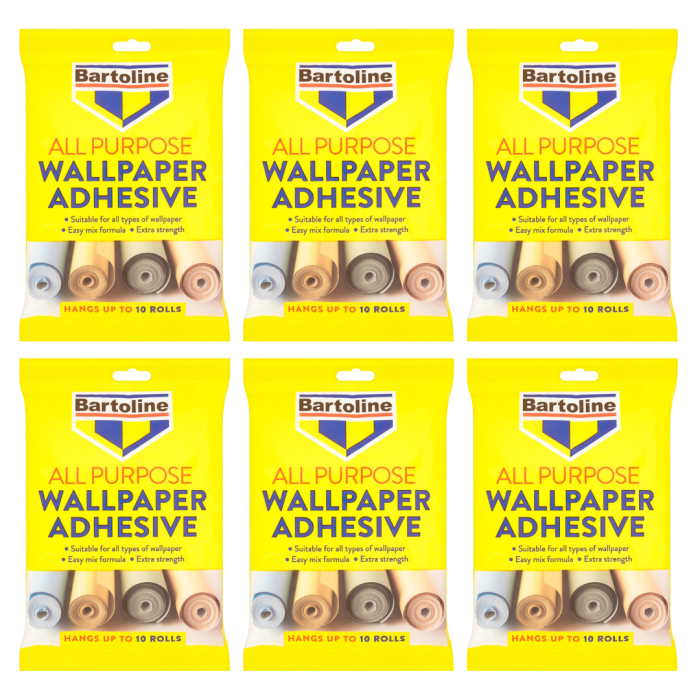 Bartoline All Purpose Adhesive  Wallpaper 10 Rolls - Pack of 6