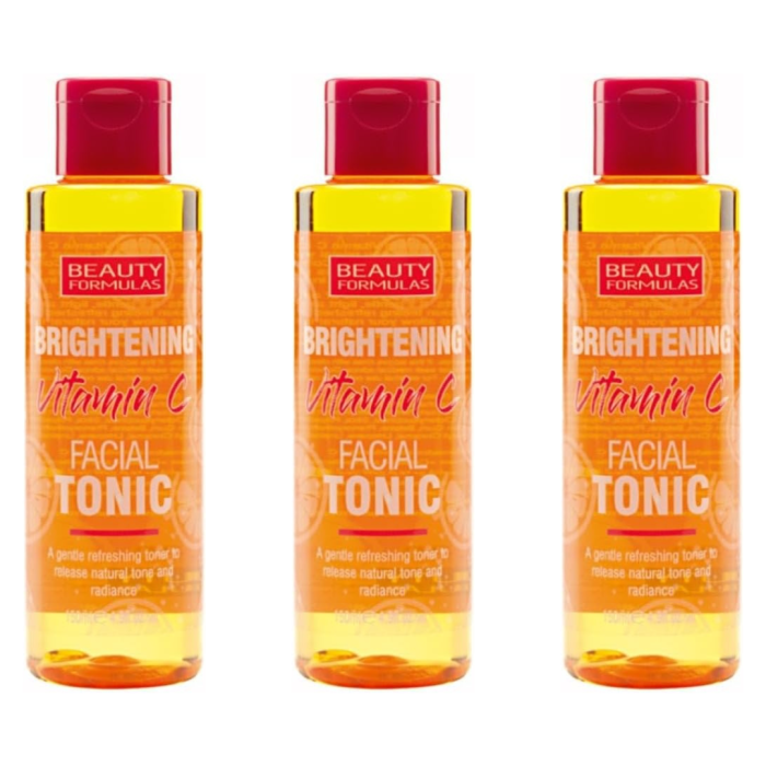 Beauty Formulas Brightening Vitamin C Skincare Facial Tonic 150ml - Pack of 3