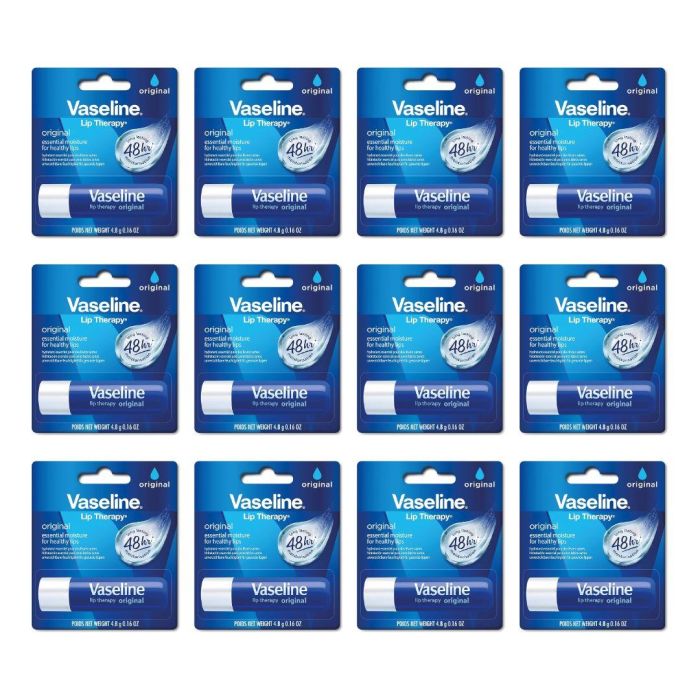 Vaseline Lip Therapy Stick Original Stick 4.8 G - Pack of 12