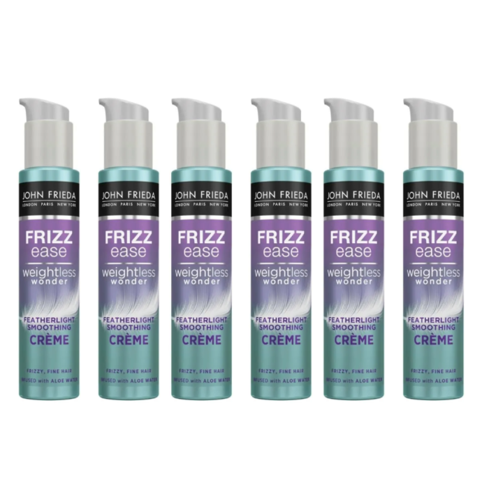 John Frieda Frizz Ease Weightless Wonder Smoothing Crème Hair Treatment 100ml - Pack of 6