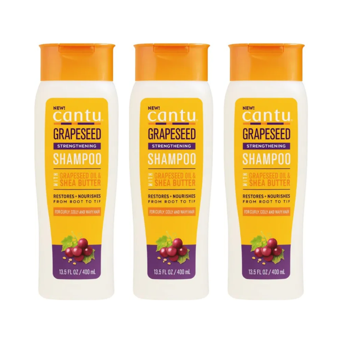 Cantu Grapeseed Strengthening Shampoo 400 ML - Pack of 3