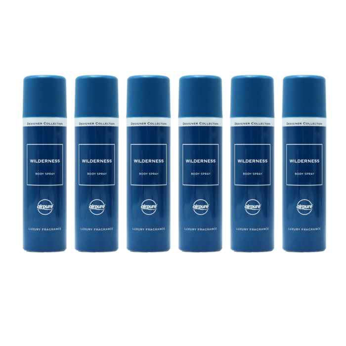 Airpure Designer Collection Wilderness Body Spray 100ml - Pack of 6