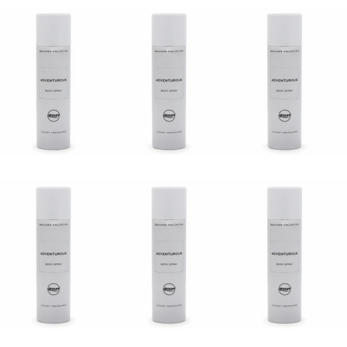 AirPure Designer Collection Adventurous Body Spray 150ML - Pack of 6