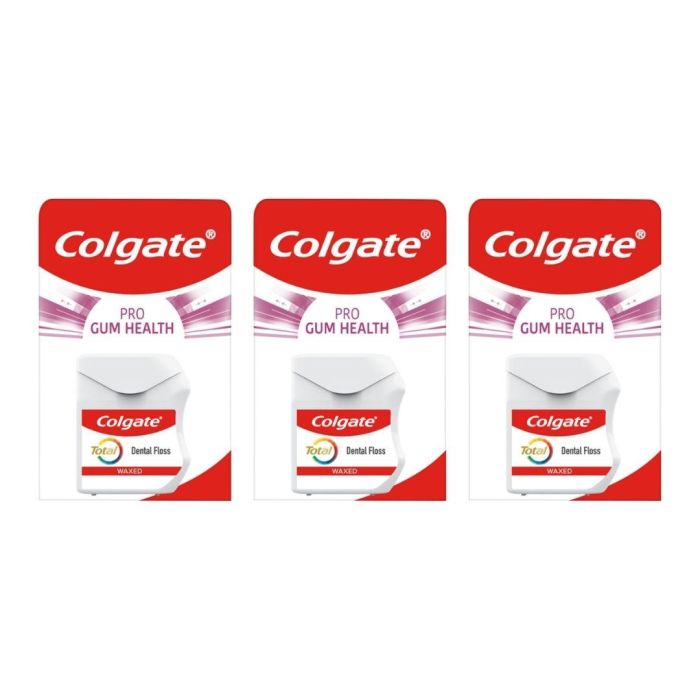 Colgate Total Pro Gum Health Interdental Floss 25m - Pack of 3
