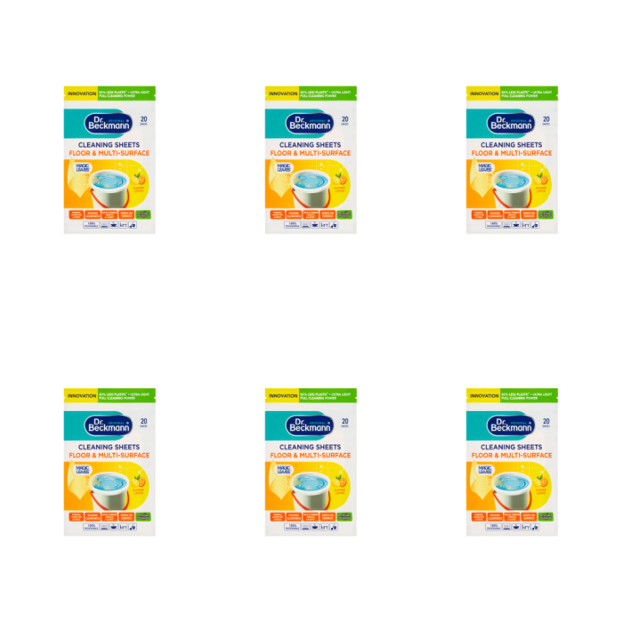 Dr. Beckmann Summer lemon Floor & Multi‑Surface Cleaning 20 Sheets - Pack of 6