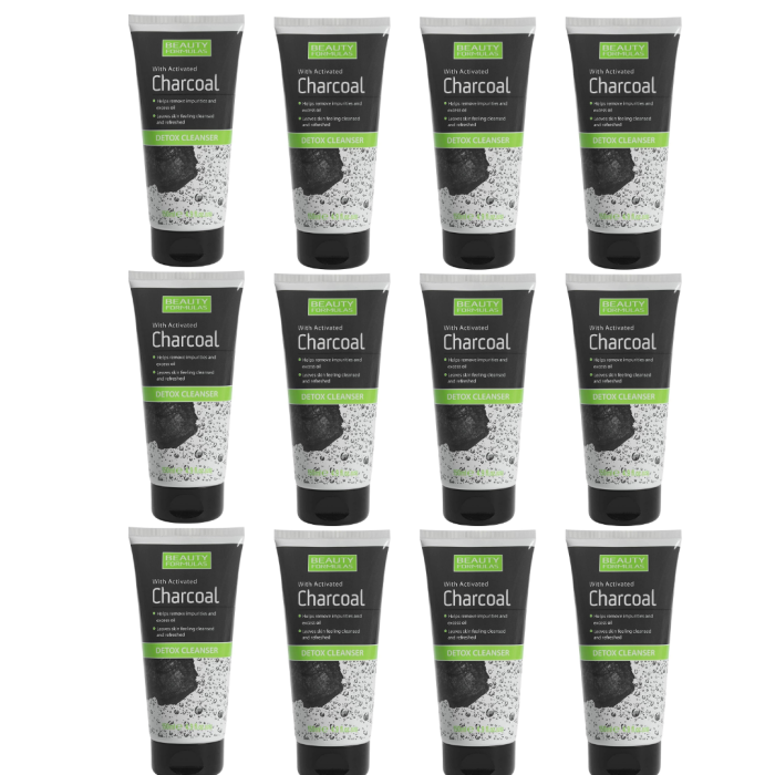 Beauty Formulas Activated Charcoal Detox Cleanser 150ml - Pack of 12
