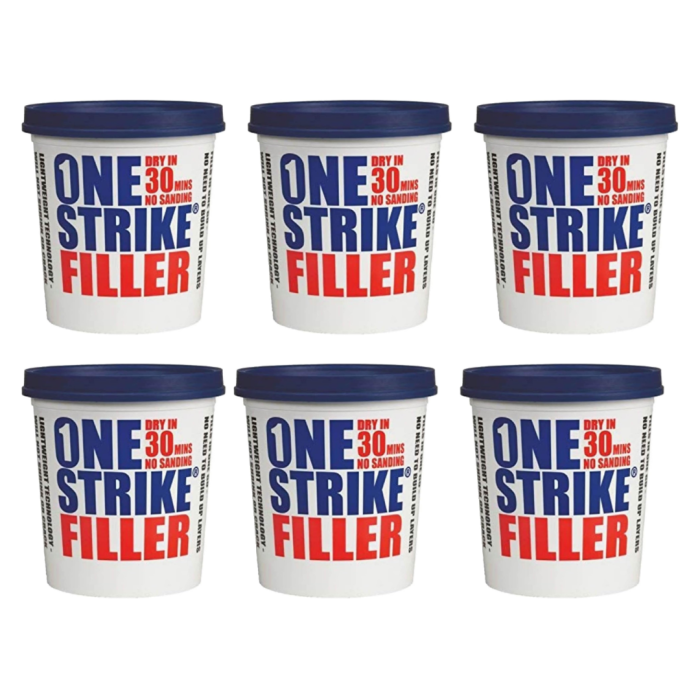 Everbuild One Strike Multi-Purpose Quick-Drying Filler White 450 ml - Pack of 6
