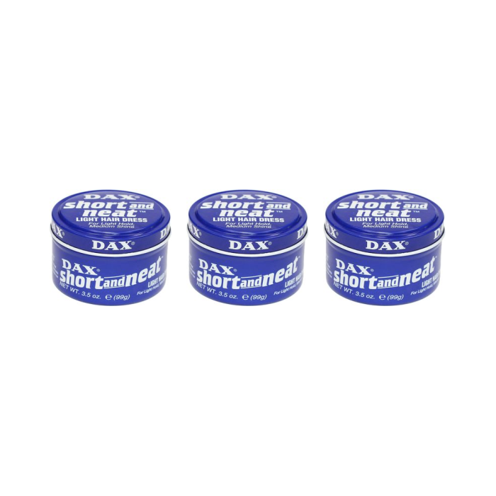 Dax Short and Neat Light Hair Dress 3.5 oz - Pack of 3