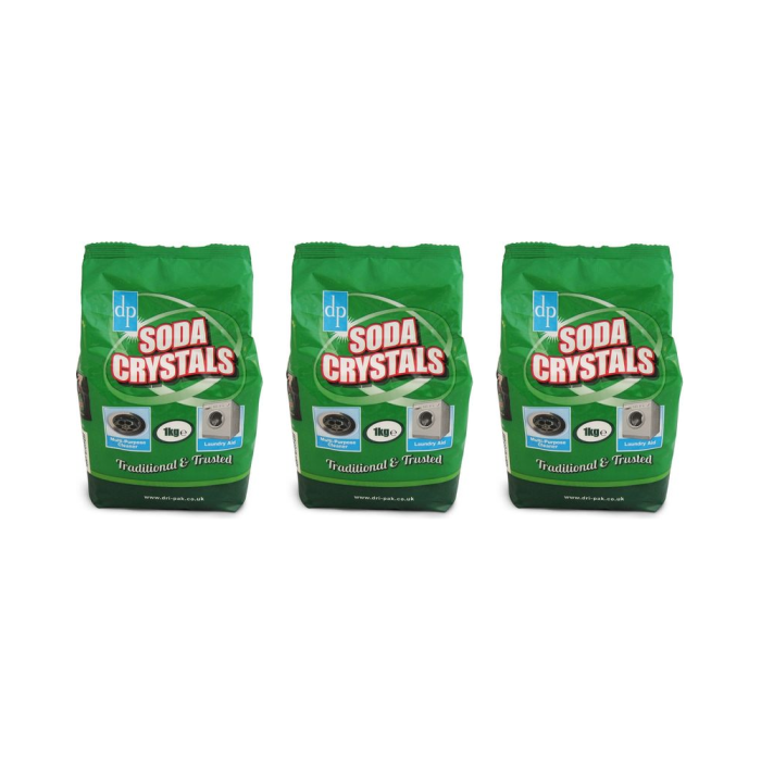 DP Wash Soda Crystals Multi-Purpose Cleaner Laundry Aid 1kg - Pack of 3