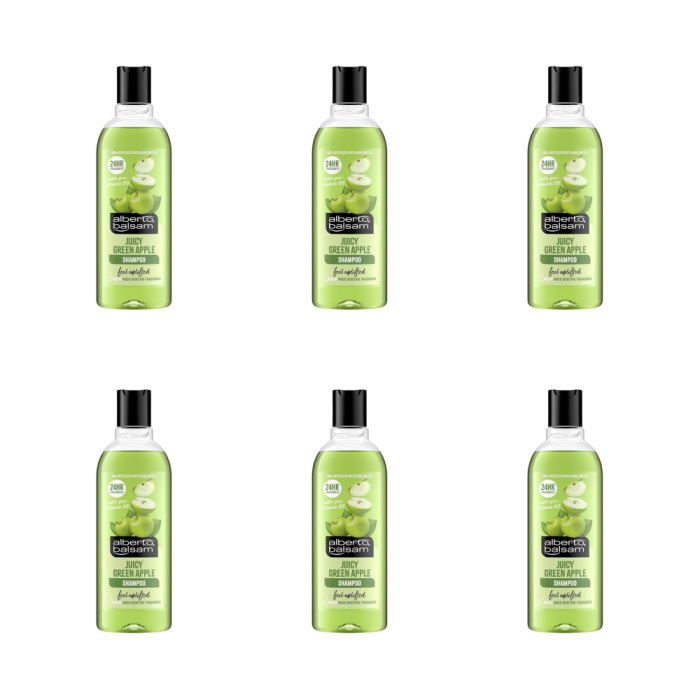 Alberto Balsam Juicy Green Apple Shampoo 300ml - Pack of 6