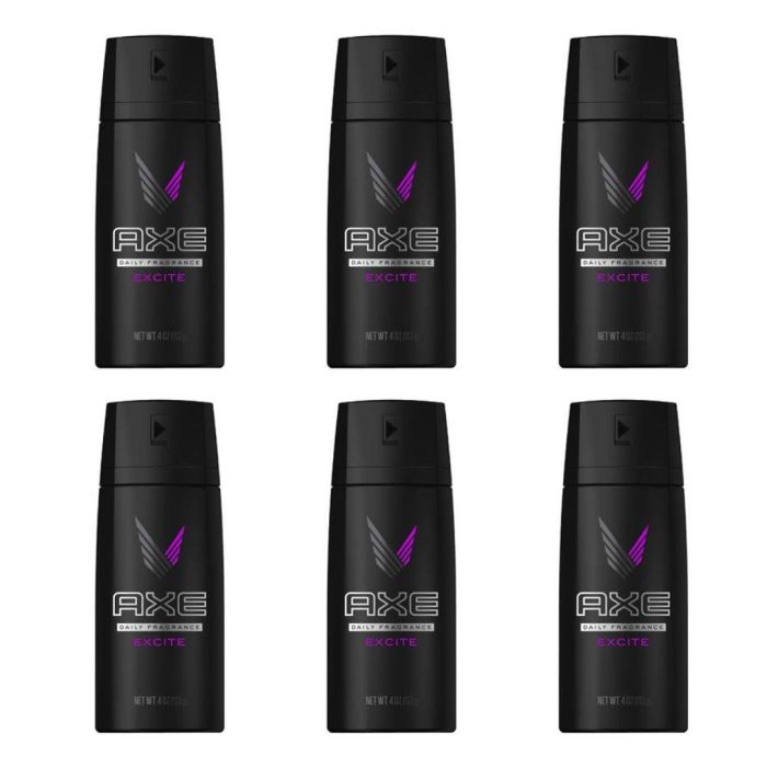 AXE Men Excite Deodorant Body Spray 150ml x 6