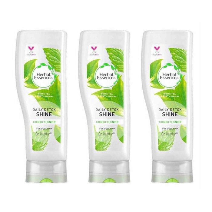 Herbal Essences Daily Detox Shine White Tea & Mint Essences Conditioner 400 ML - Pack of 3
