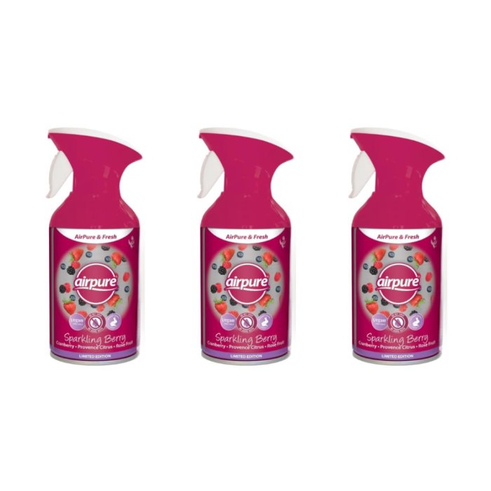 Airpure Air Freshener Spray Sparkling Berry 250ML - Pack of 3
