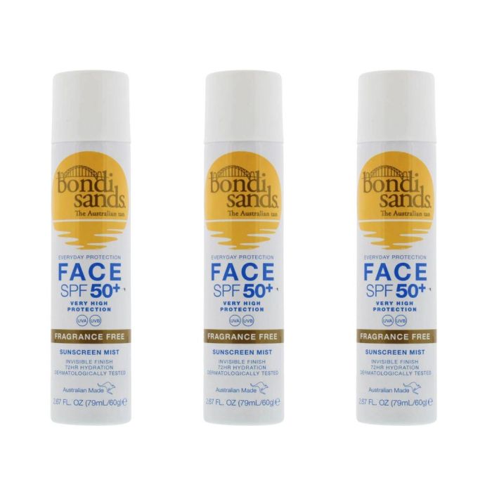 Bondi Sands SPF 50+ Face Sunscreen Mist 79 ML - Pack of 3