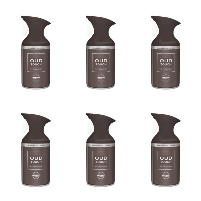 Airpure & Fresh Oud Touch Air Freshener Spray 250 ML - Pack of 6