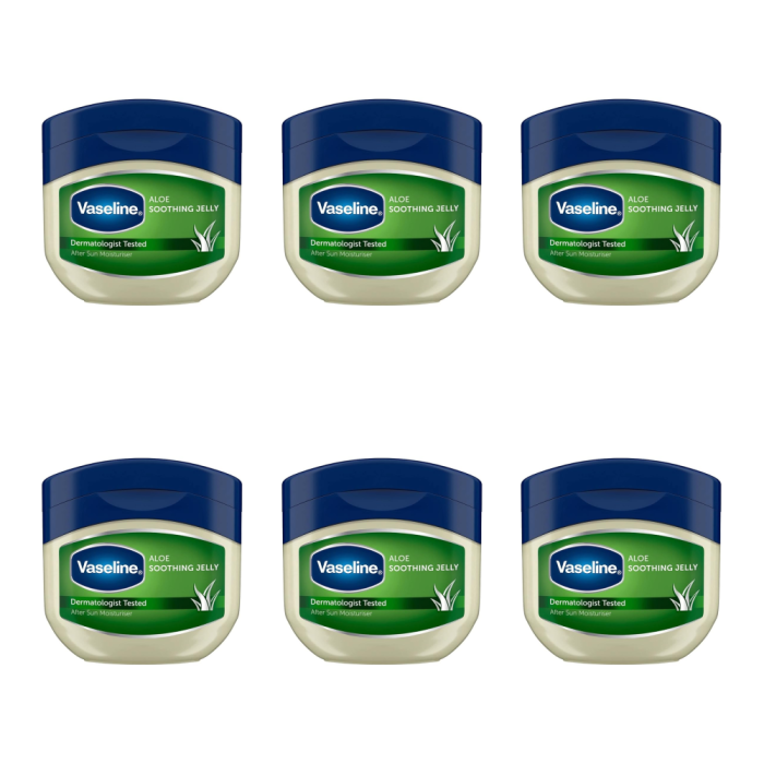Vaseline Aloe Soothing Petroleum Jelly 50 ML - Pack of 6