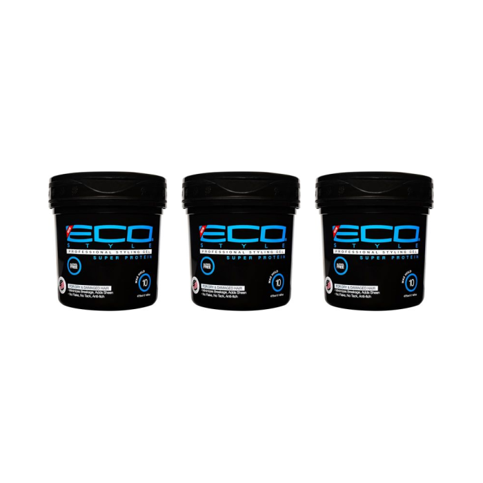 Eco Style Super Protein Hair Gel 473 ml - Pack of 3