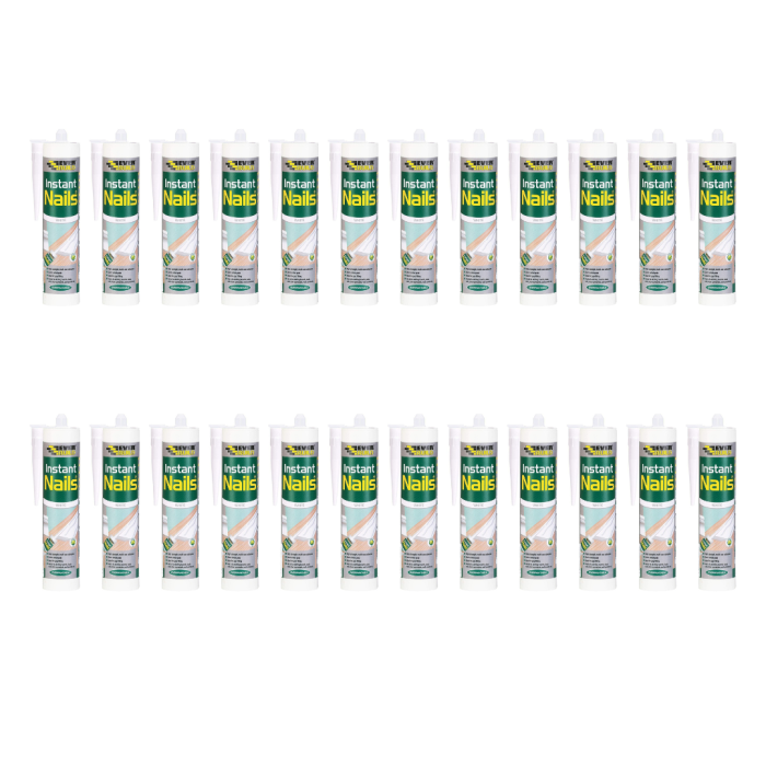 Everbuild Instant Nails White Gap Filling Adhesive | Solvent Free, Paintable 290ml - Pack of 24 