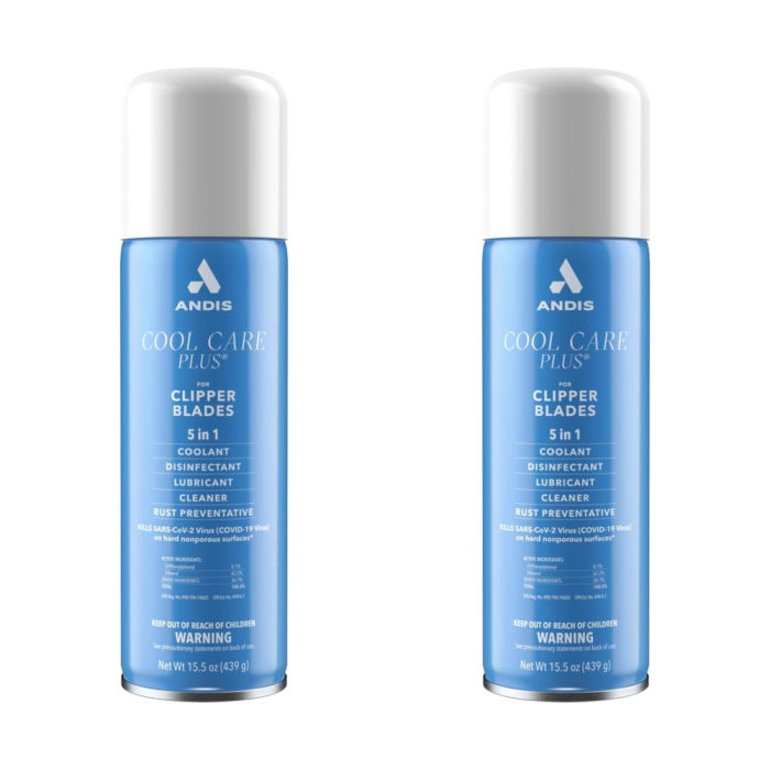 Andis Cool Care Plus 5-in-1 Clipper Blade Spray 439g - Pack of 2
