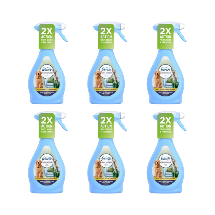 Febreze Pet Fabric Refresher Fresh Scent Spray 500ml - Pack of 6