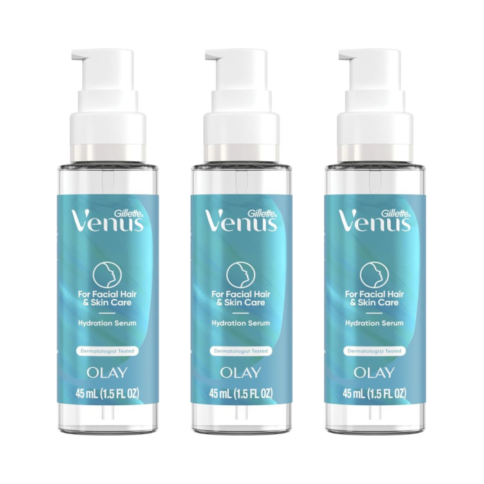 Venus Hydrating & Soothing Serum for Dermaplaning with Hyaluronic Acid 45 ML - Pack of 3