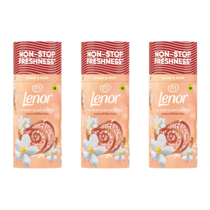Lenor In-Wash Scent Booster Beads Jasmine & White Cedar 155g - Pack of 3