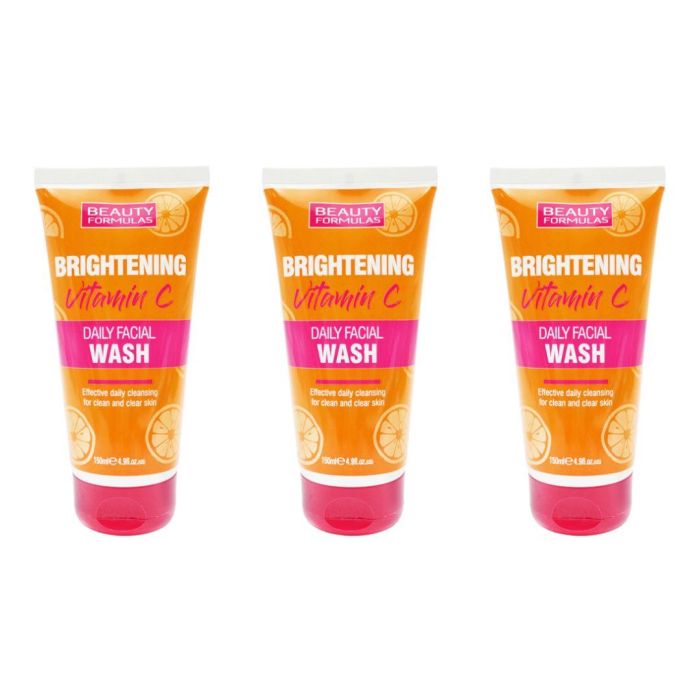 Beauty Formulas Brightening Vitamin C Daily Facial Wash 150 ML - Pack of 3