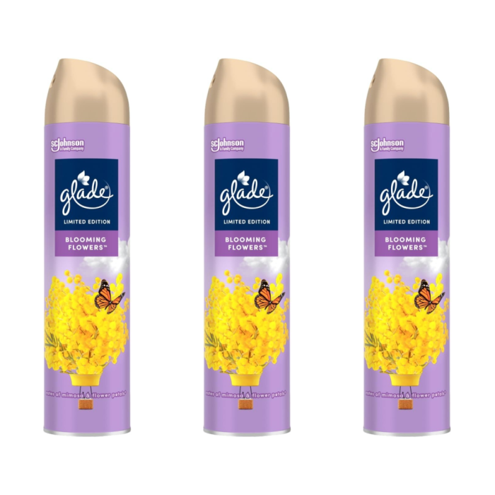 Glade Blooming Flowers air freshener aerosol spray 300ml floral fragrance
